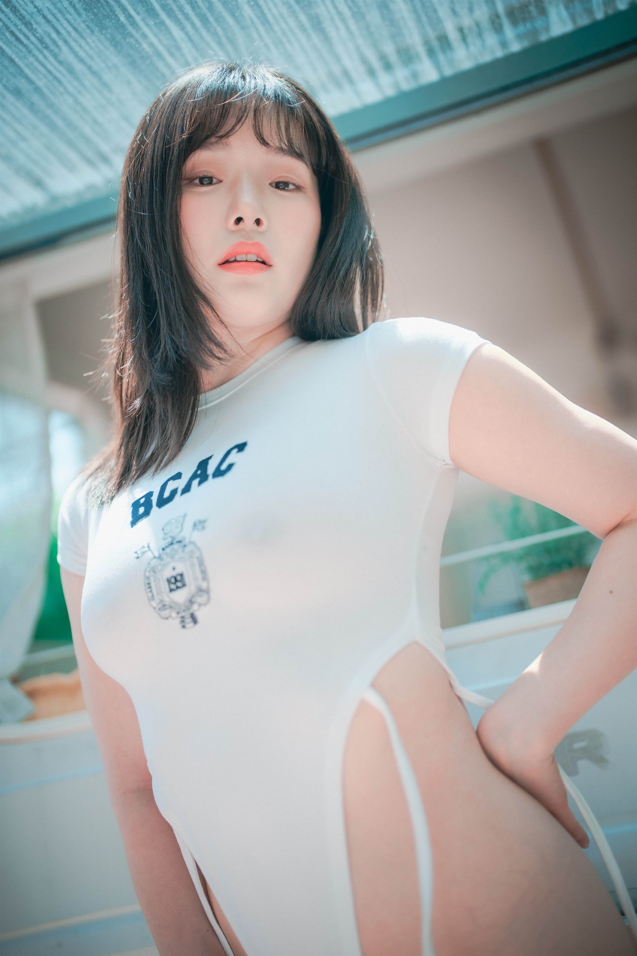 ハイレグTシャツ ギリギリ露出 極限露出 PIA 피아 2枚目
