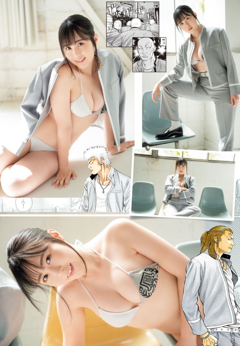 夜道雪 コラボ水着グラビア!!1st写真集「ひめごと」発売記念!!!! 「クローズ」「WORST」2021 5枚目