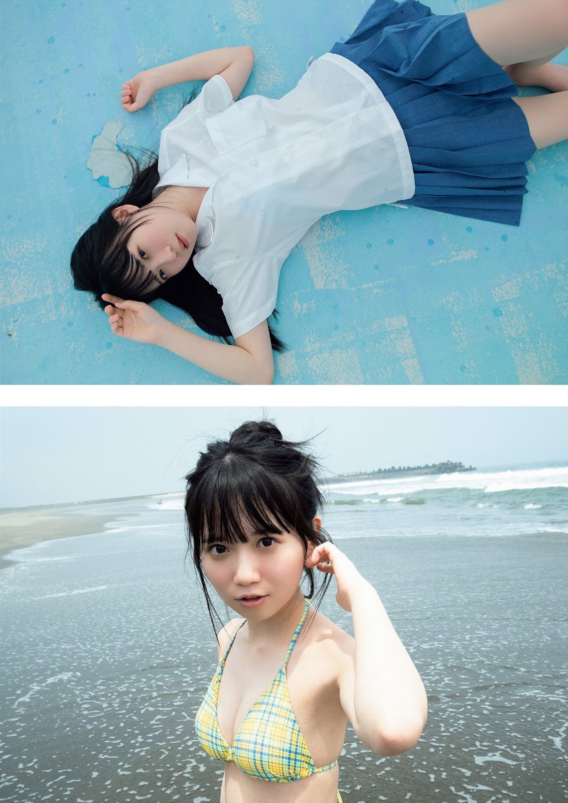 新居歩美 水着グラビア 高校3年生 148cm アイドルグループ・アキシブproject最年少 1枚目