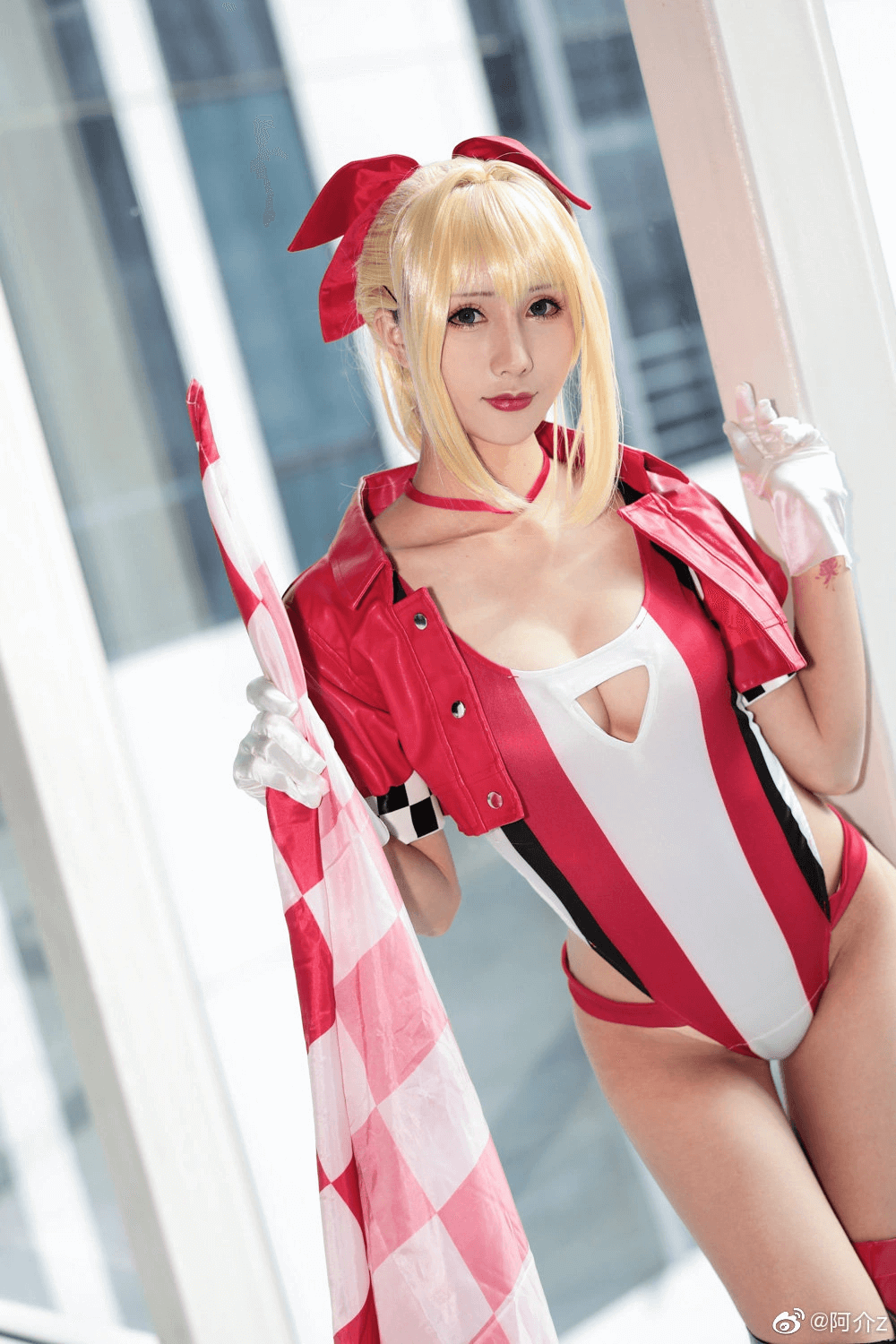 レオタード水着 レースクイーン Fate/Grand Order /ネロ・クラウディウス セクシーコスプレ 雅祈 尼禄机车 30枚目