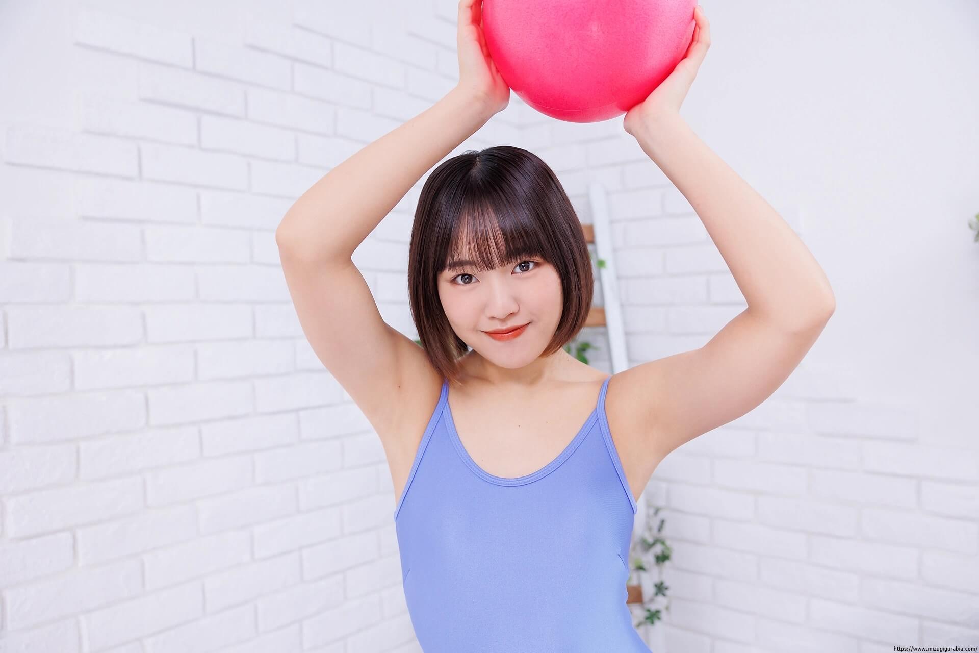 香月杏珠 レオタード水着  紫 パープル 23枚目