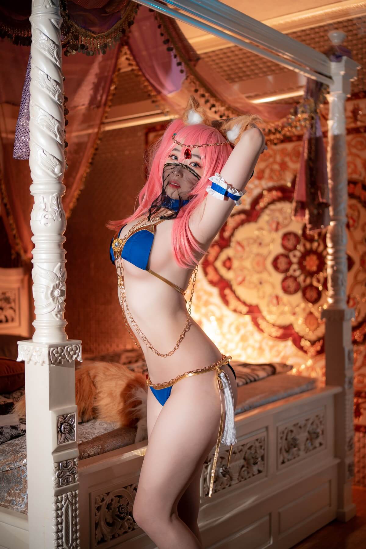 玉藻の前 FGO(FateGO)コスプレ 韓国美女 水着ビキニグラビア 4枚目
