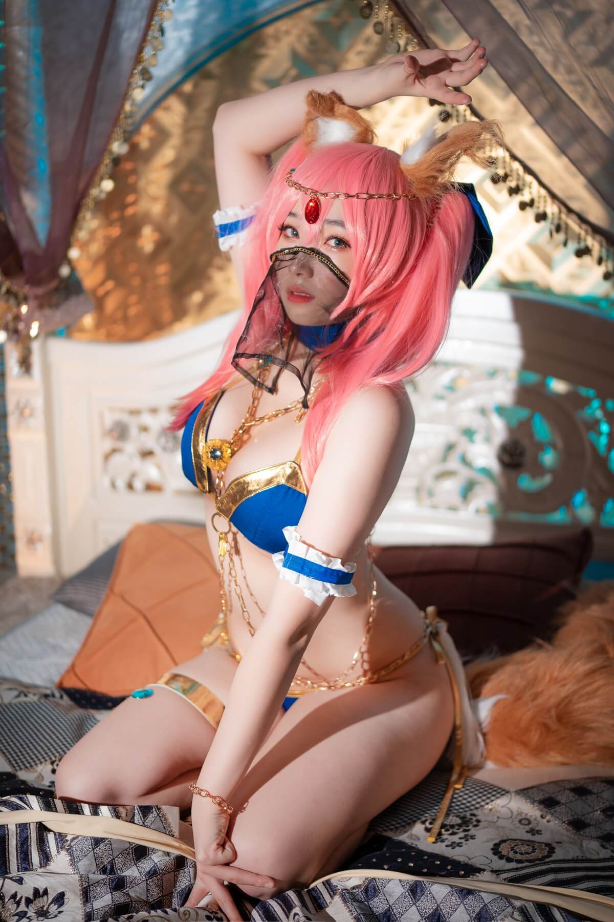 玉藻の前 FGO(FateGO)コスプレ 韓国美女 水着ビキニグラビア 16枚目