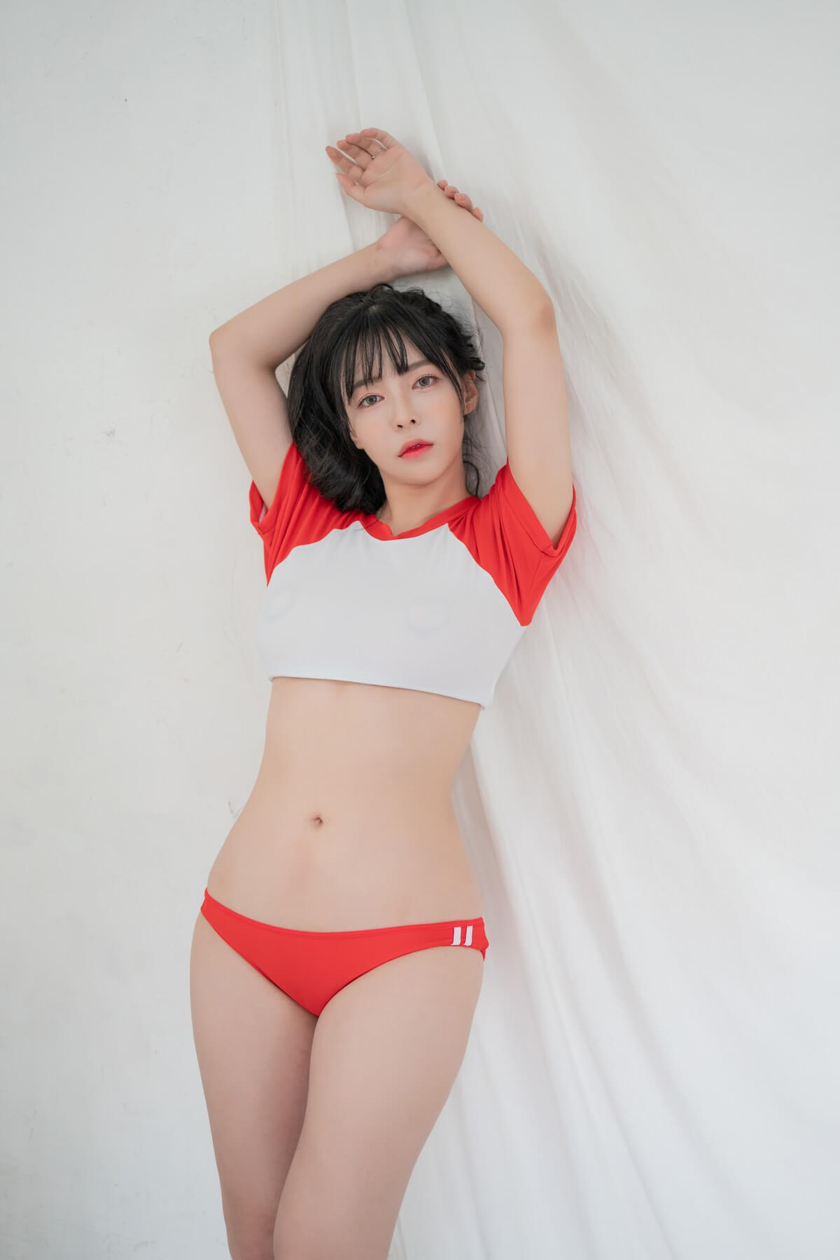 体操着 ブルマ コスプレ セクシーパンツ 赤 韓国美女 5枚目