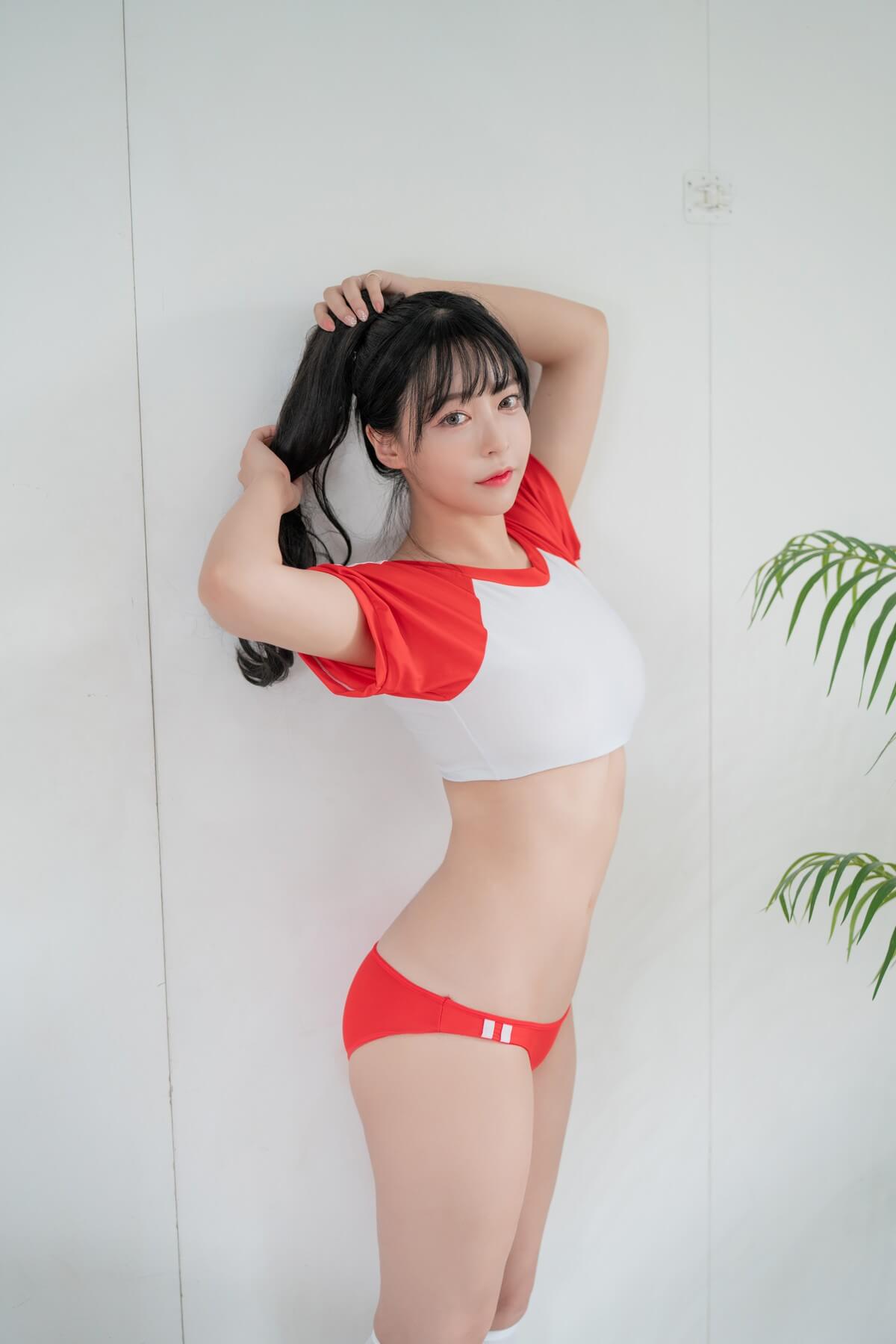 体操着 ブルマ コスプレ セクシーパンツ 赤 韓国美女 21枚目