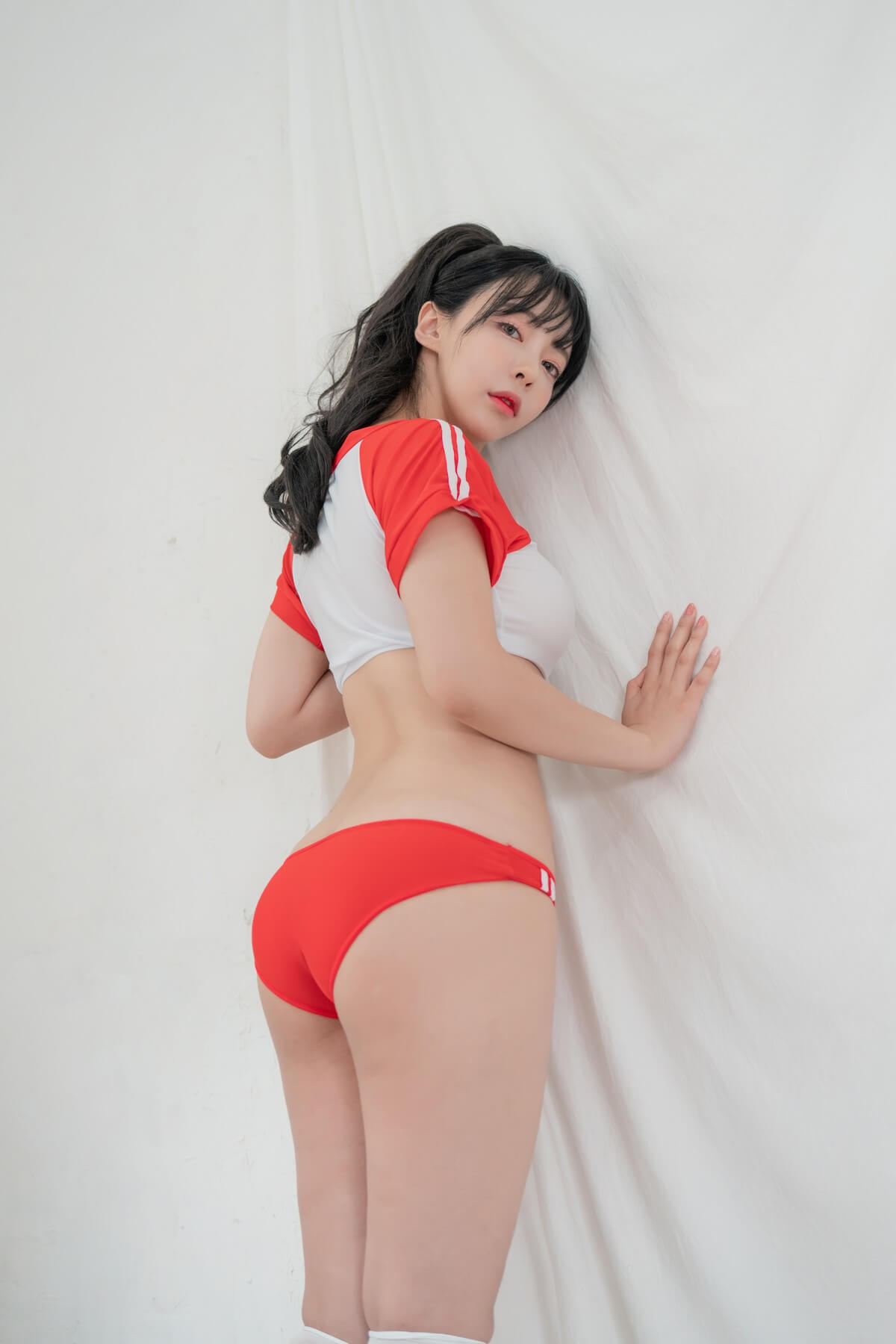 体操着 ブルマ コスプレ セクシーパンツ 赤 韓国美女 25枚目