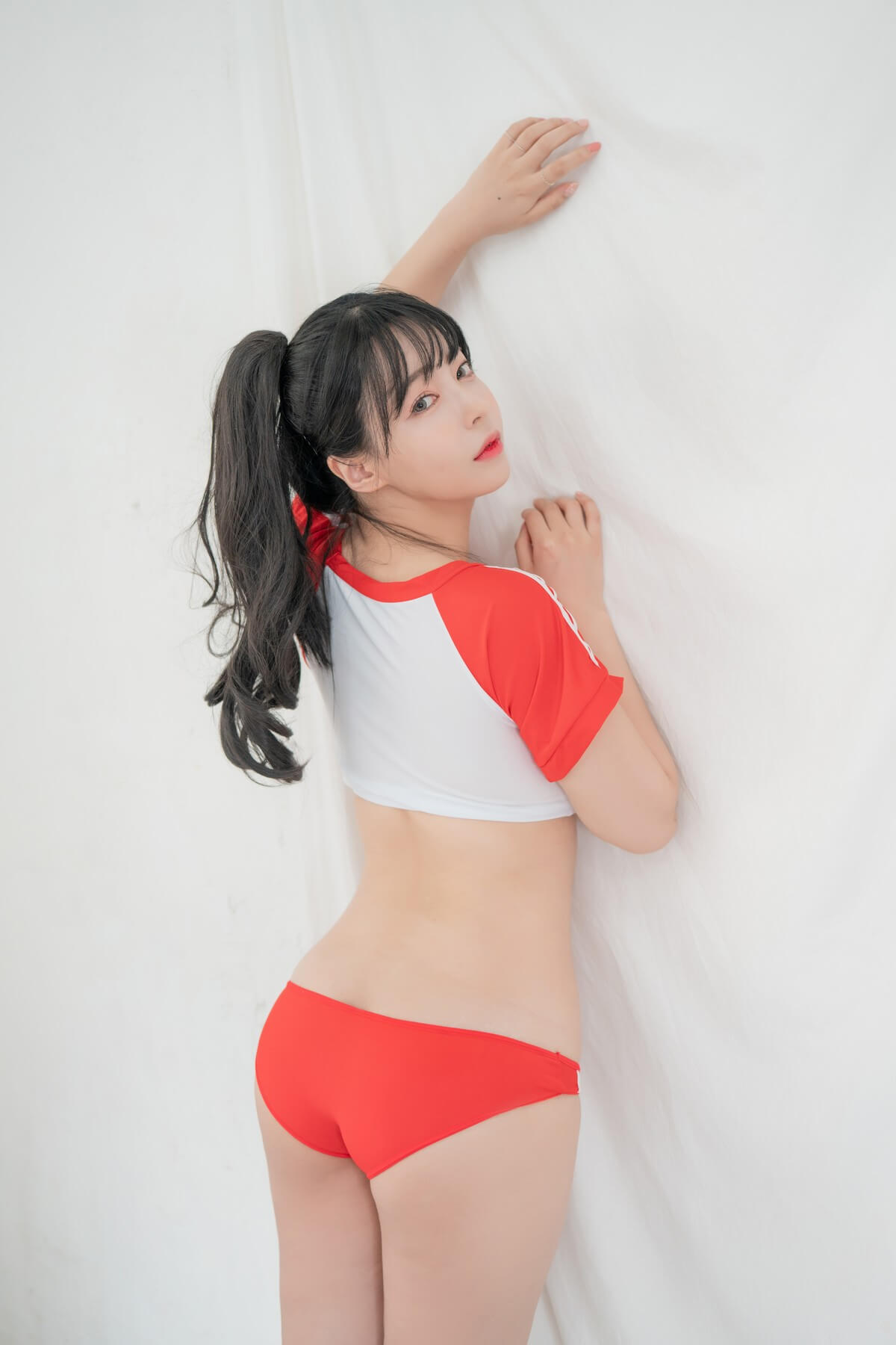 体操着 ブルマ コスプレ セクシーパンツ 赤 韓国美女 27枚目
