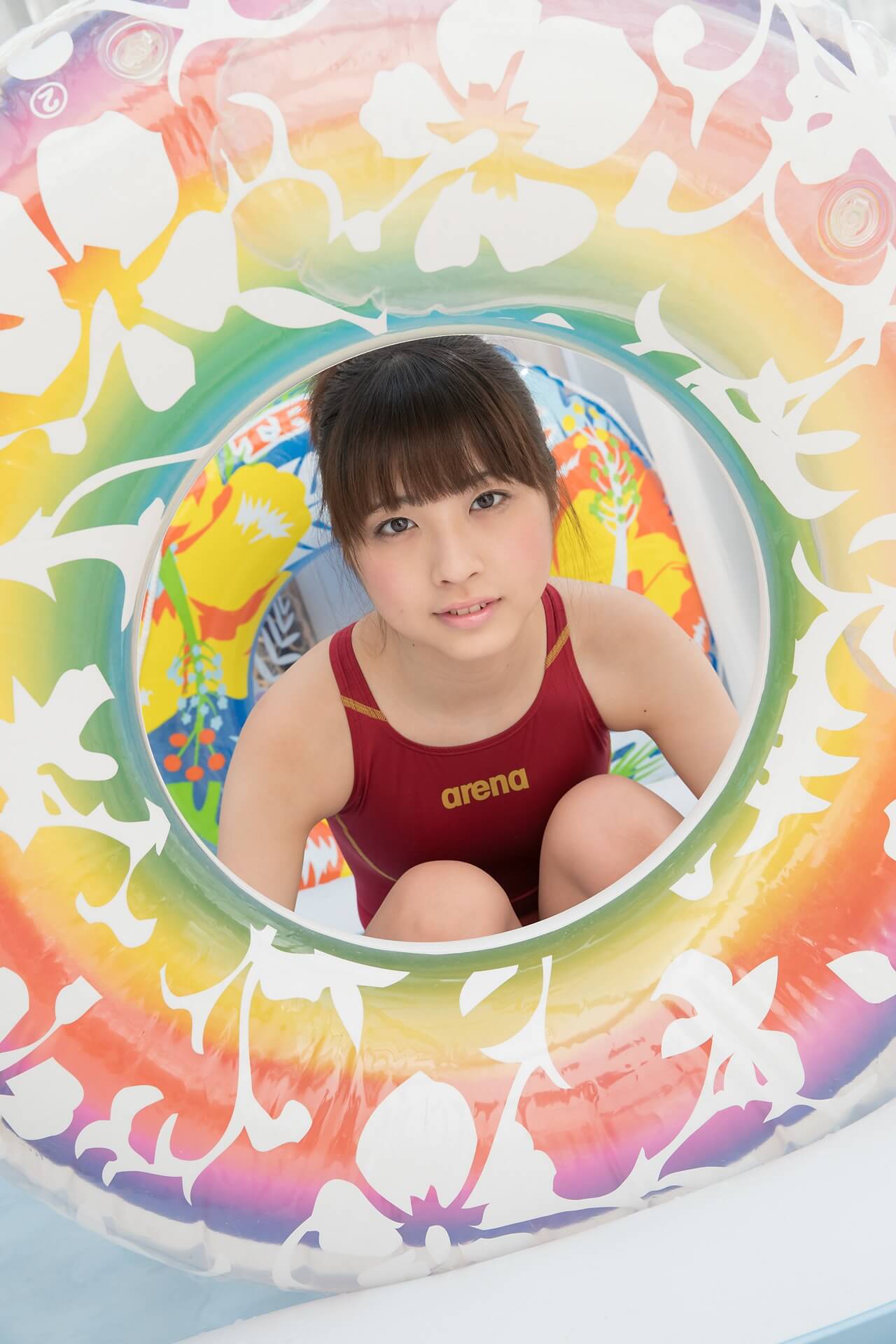 池田なぎさ 赤い競泳水着画像アリーナ[arena] 9枚目