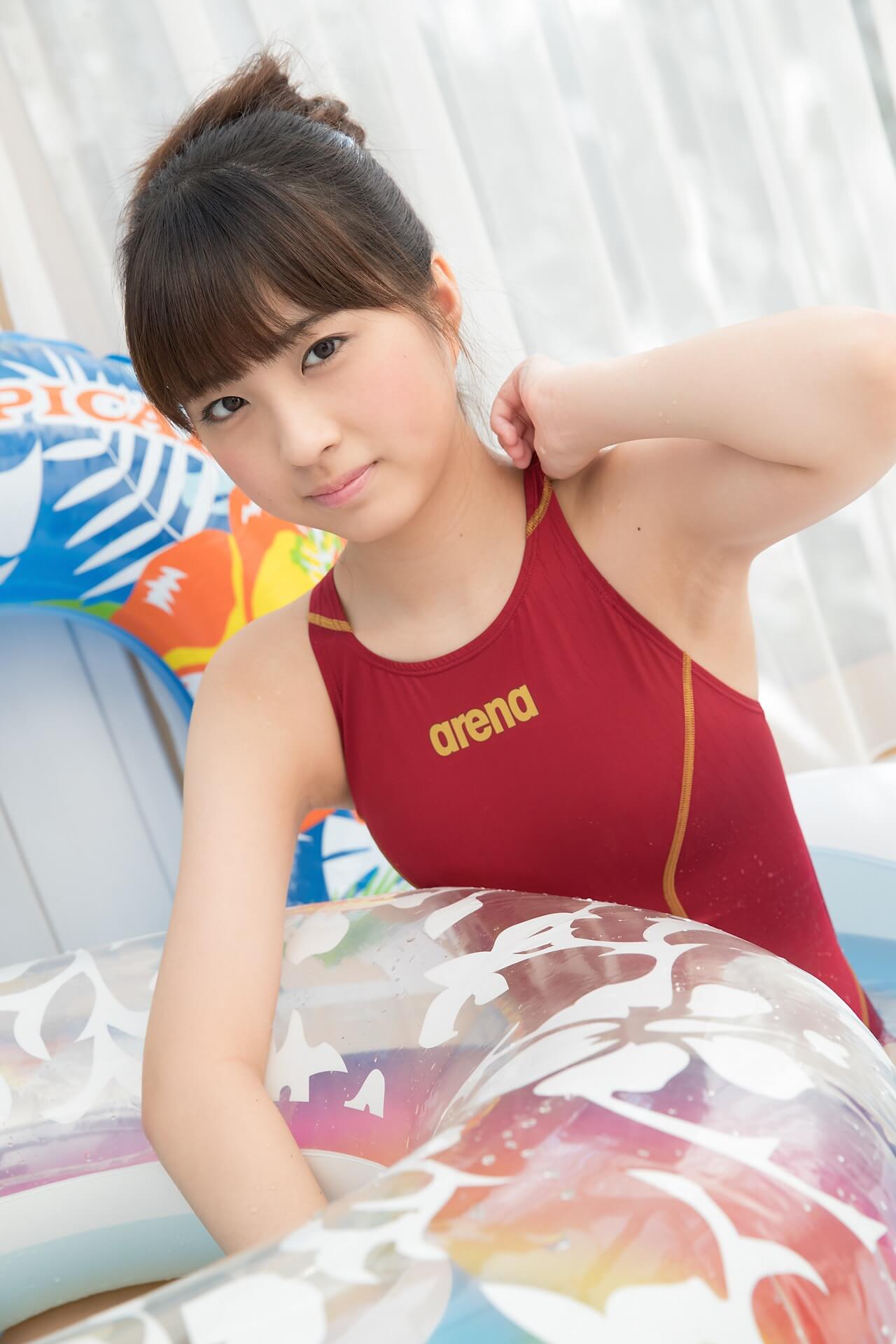 池田なぎさ 赤い競泳水着画像アリーナ[arena] 24枚目