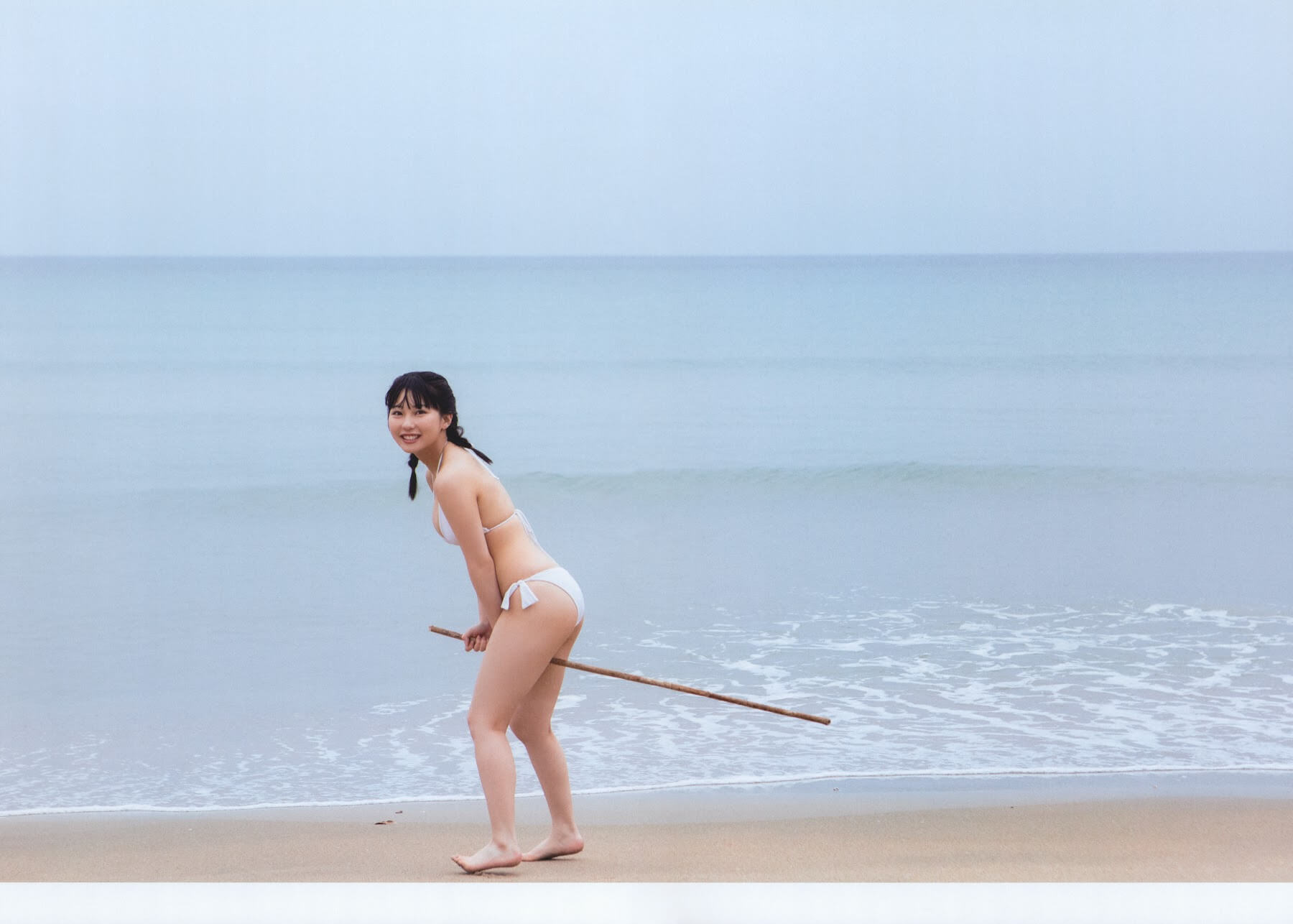 田中美久 白水着ビキニ HKT48の美少女 4枚目