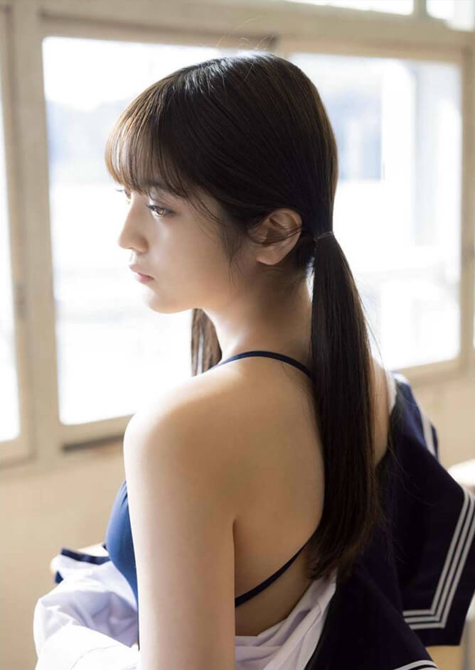黒嵜菜々子 制服とスクール水着 13枚目