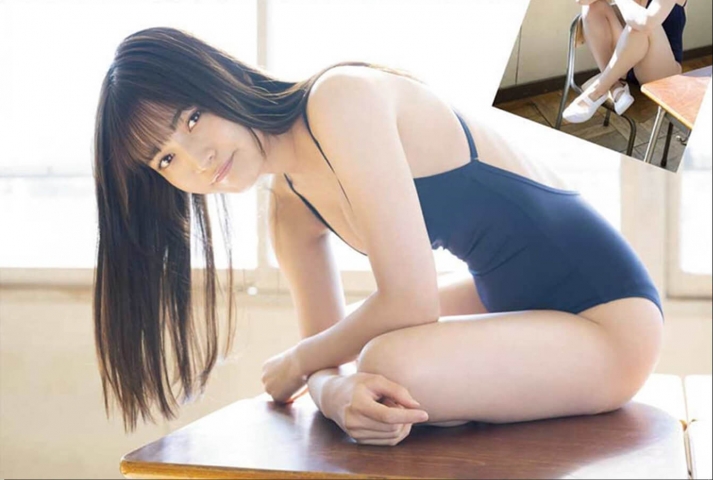 黒嵜菜々子 制服とスクール水着 16枚目