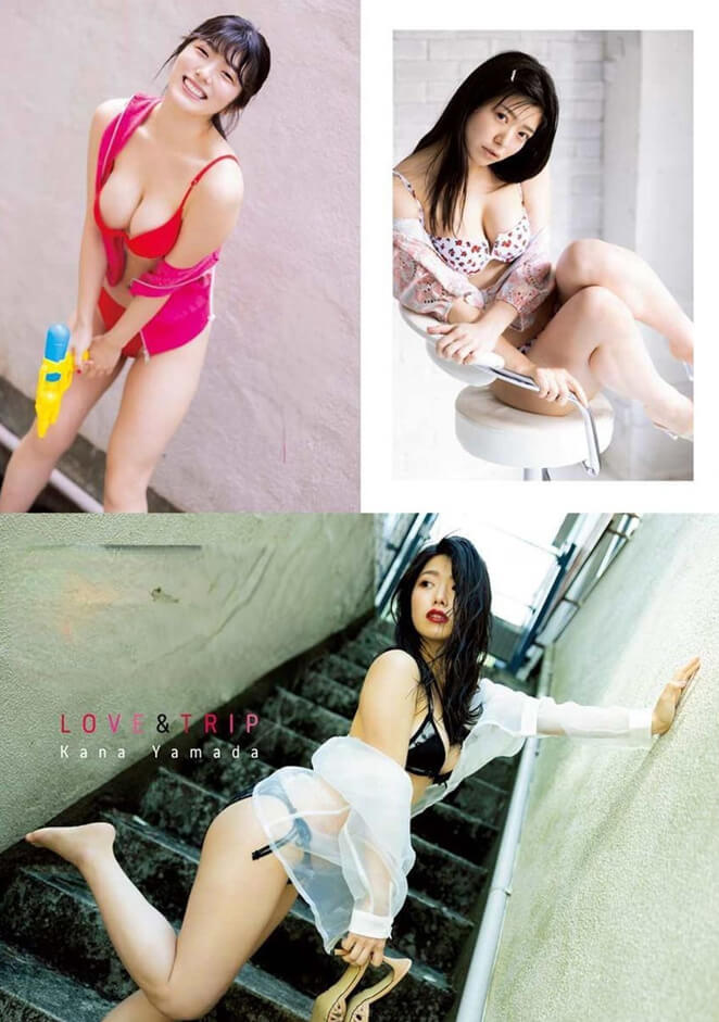 山田かな 水着ビキニ画像 やわらかGカップバストの最強ボディ!! 15枚目