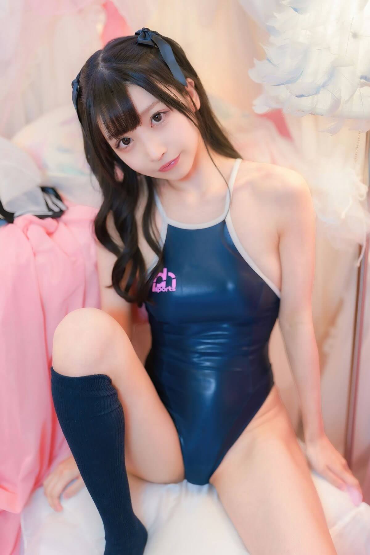美少女コスプレーヤーの競泳水着 スクール水着 4枚目