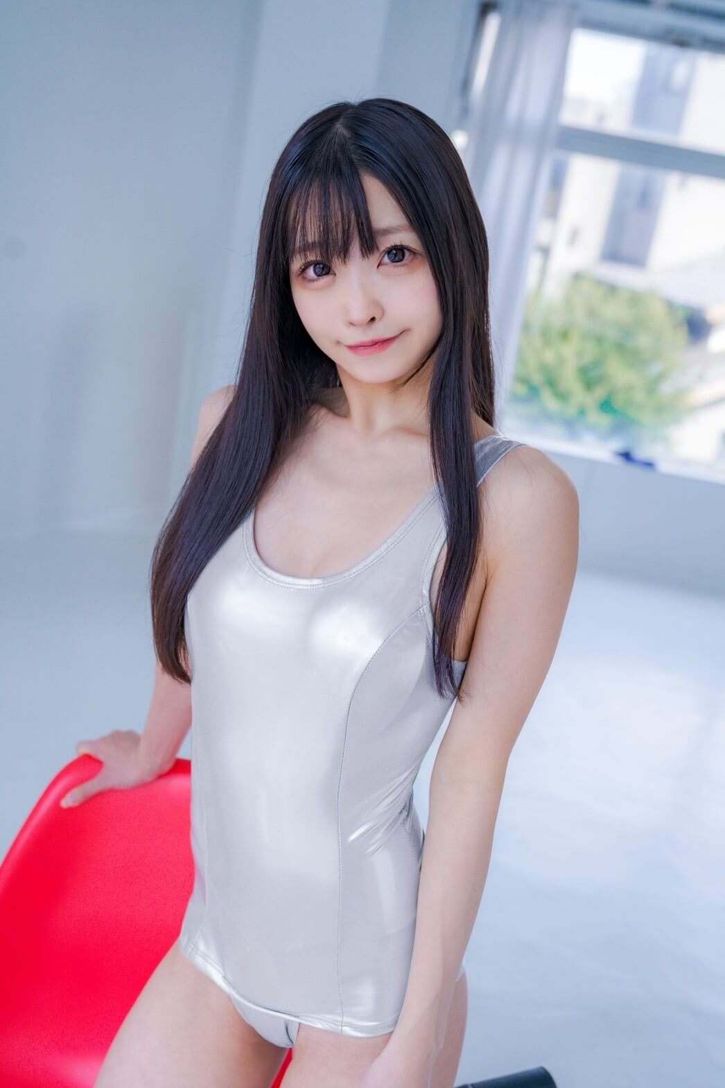 美少女コスプレーヤーの競泳水着 スクール水着 9枚目
