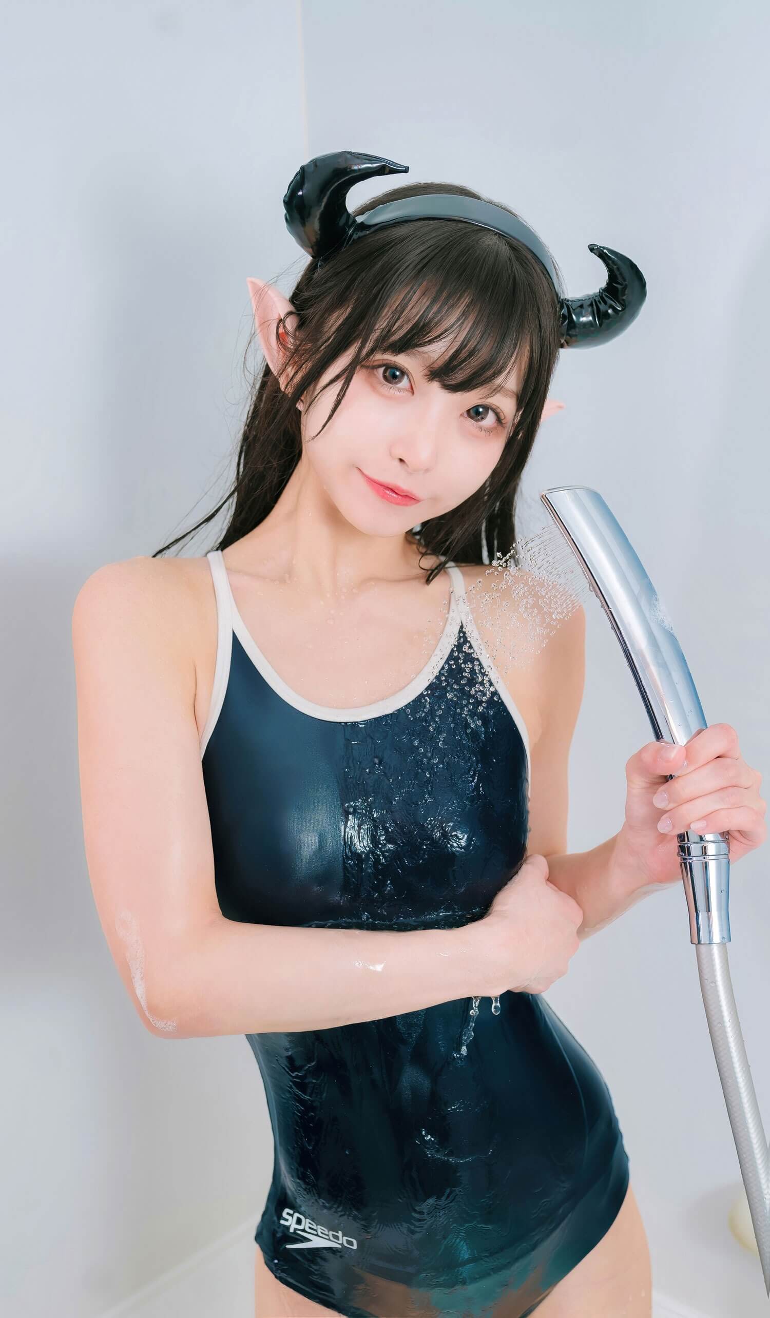 美少女コスプレーヤーの競泳水着 スクール水着 15枚目