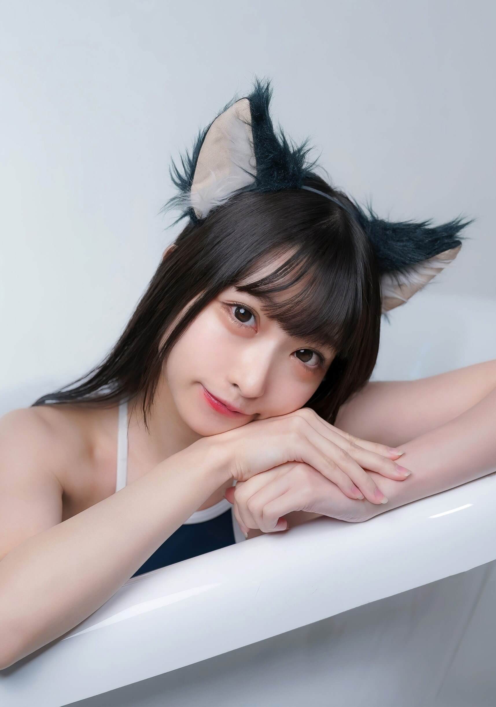 美少女コスプレーヤーの競泳水着 スクール水着 24枚目