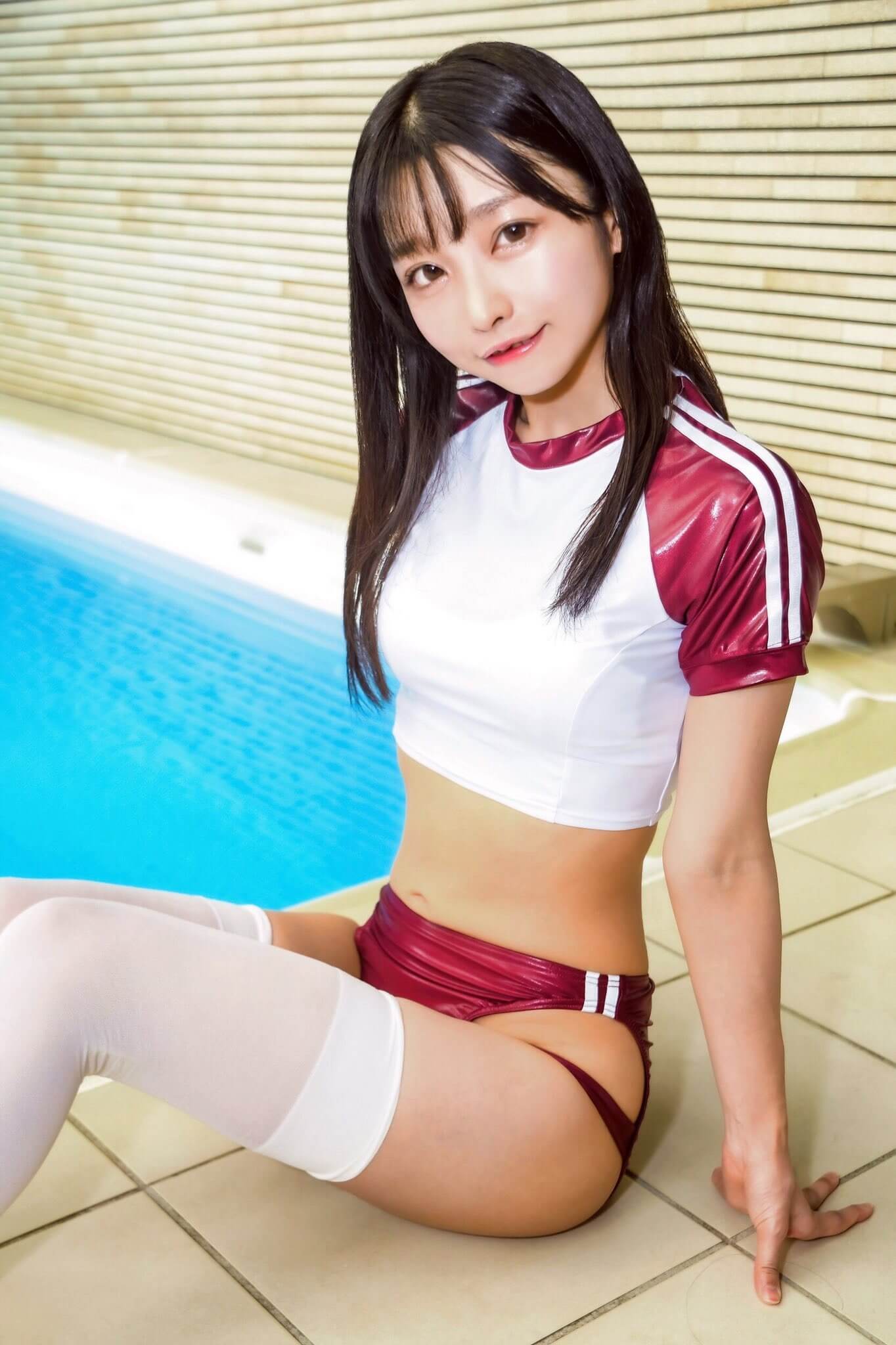 アスリート スポーツウェア 体操着 美少女コスプレーヤー 19枚目