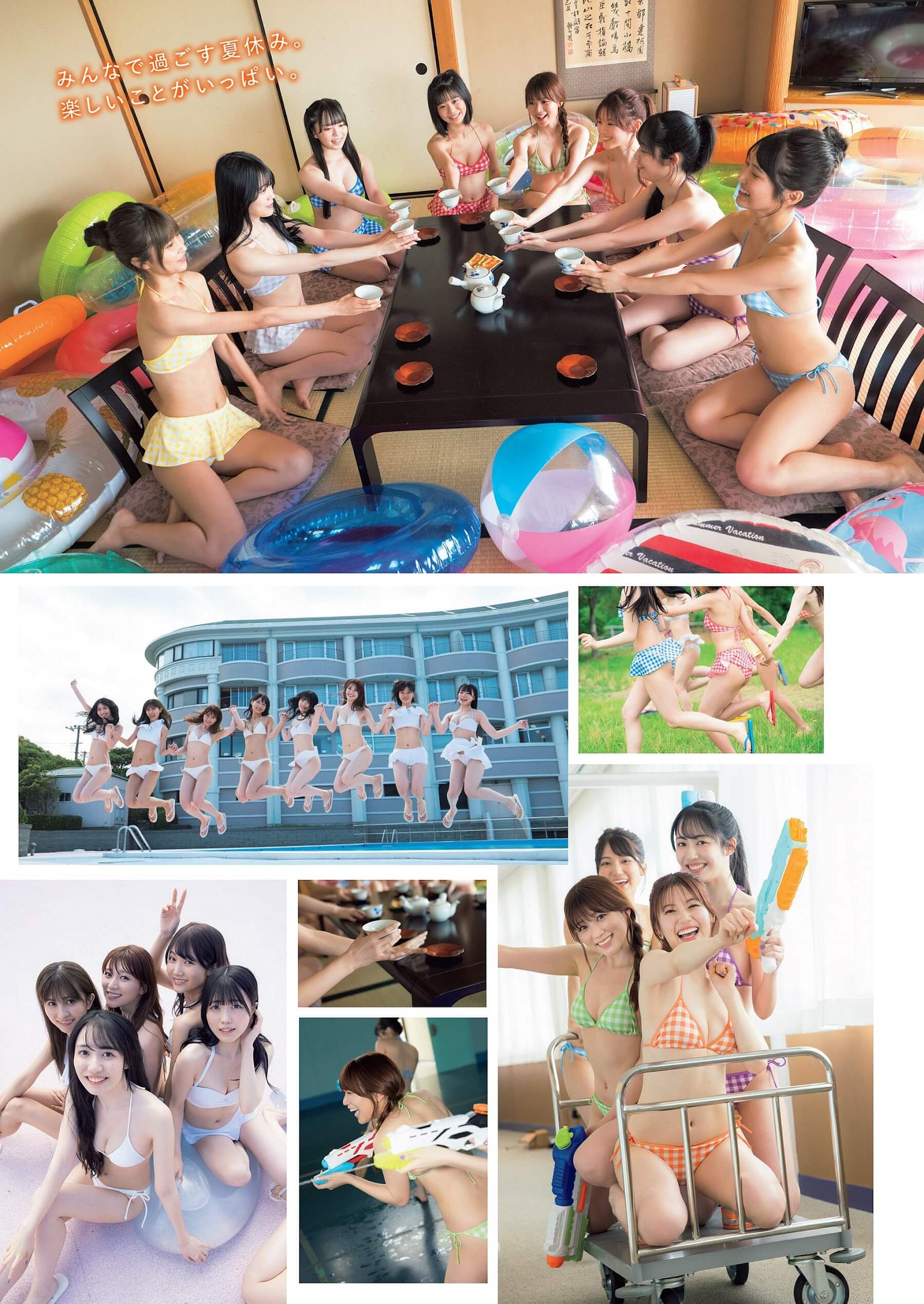 SUPER☆GiRLSがメンバーカラーの水着に身を包んで登場! 3枚目