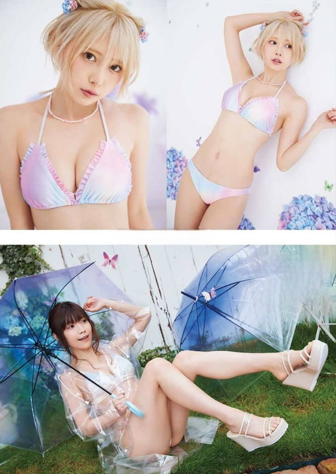 今をときめく美女軍団 PPEガールズ 紫・ピンク・水色・ホワイト・マーブル・ビキニで登場 - 芸能アイドルモデル女優水着画像集 7枚目