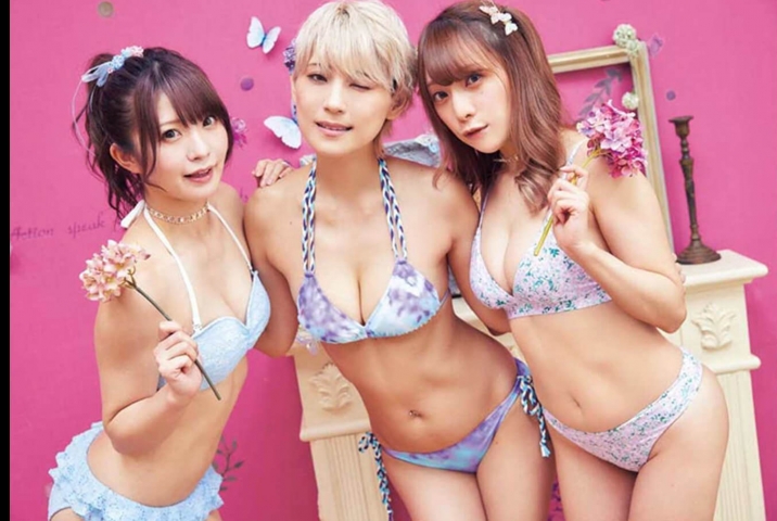 今をときめく美女軍団 PPEガールズ 紫・ピンク・水色・ホワイト・マーブル・ビキニで登場 - 芸能アイドルモデル女優水着画像集 16枚目