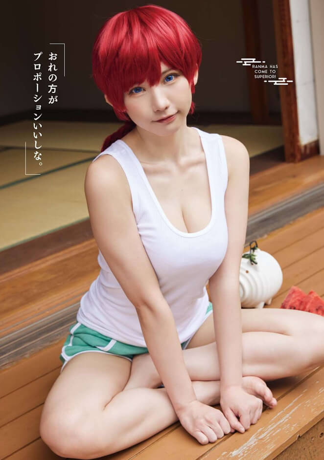 えなこ 奇跡のコラボ早乙女乱馬『らんま1/2』水着ビキニ画像 - 芸能アイドルモデル女優水着画像集 3枚目