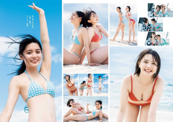 【水着画像制コレ22準GPペアグラビア!元気印のエイミーちゃん&松島かのんちゃん 14枚目