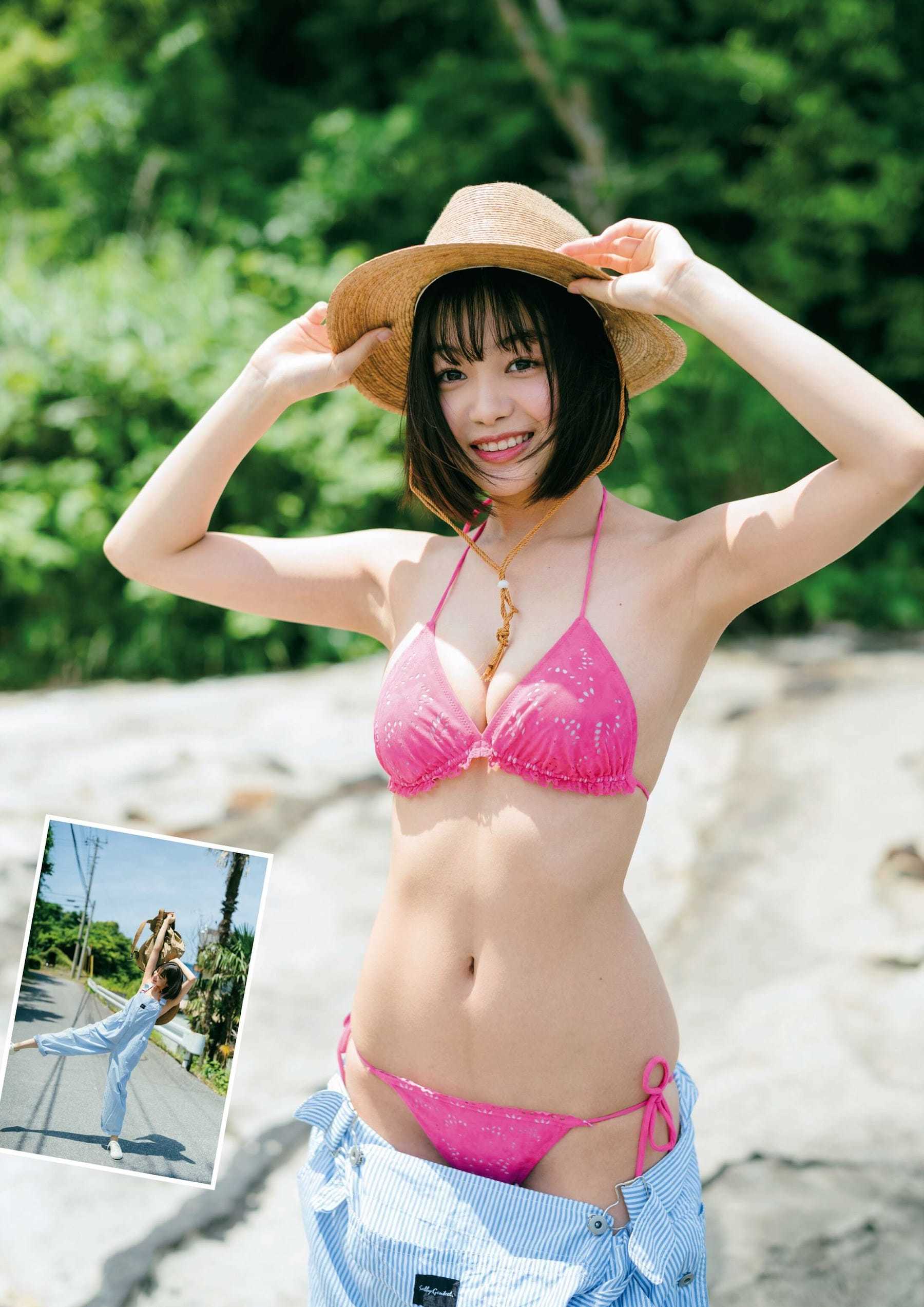 吉澤遥奈【水着画像清楚な見た目とは裏腹なスラリとしたメリハリボディが目を引く現役女子大生 1枚目