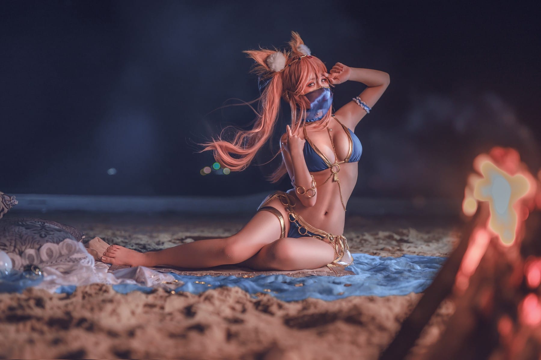 【FGO】玉藻の前 踊り子 コスプレ【水着画像】 7枚目