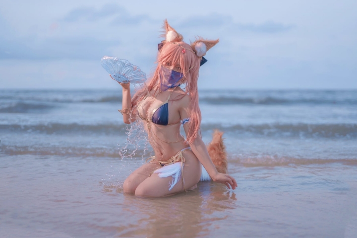 【FGO】玉藻の前 踊り子 コスプレ【水着画像】 16枚目