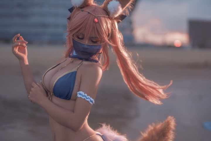 【FGO】玉藻の前 踊り子 コスプレ【水着画像】 18枚目