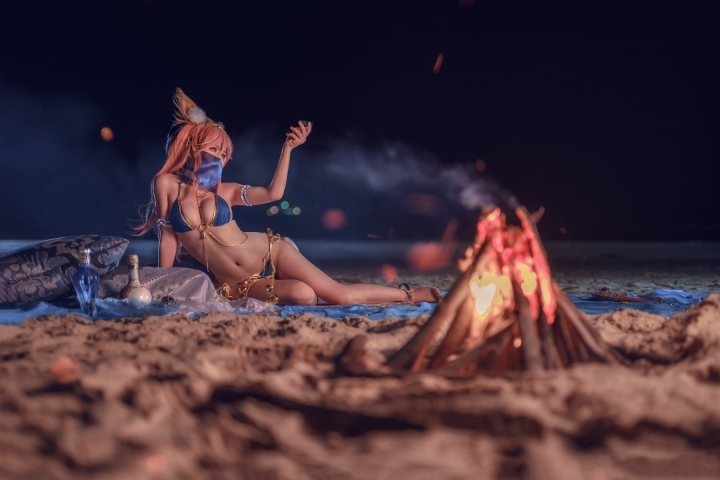 【FGO】玉藻の前 踊り子 コスプレ【水着画像】 21枚目