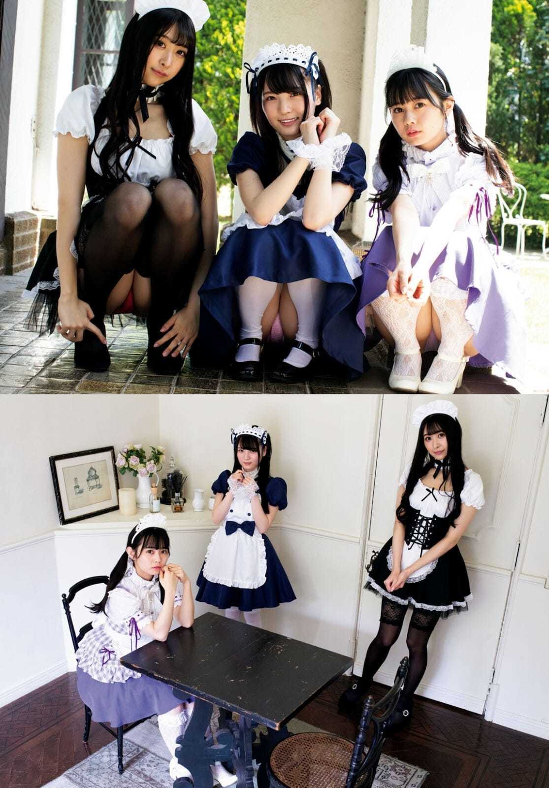 ゼロイチファミリア奇跡の集合水着グラビア! 三者三様な メイドがいる 暮らし 真島なおみ 近藤沙瑛子 由良ゆら 9枚目