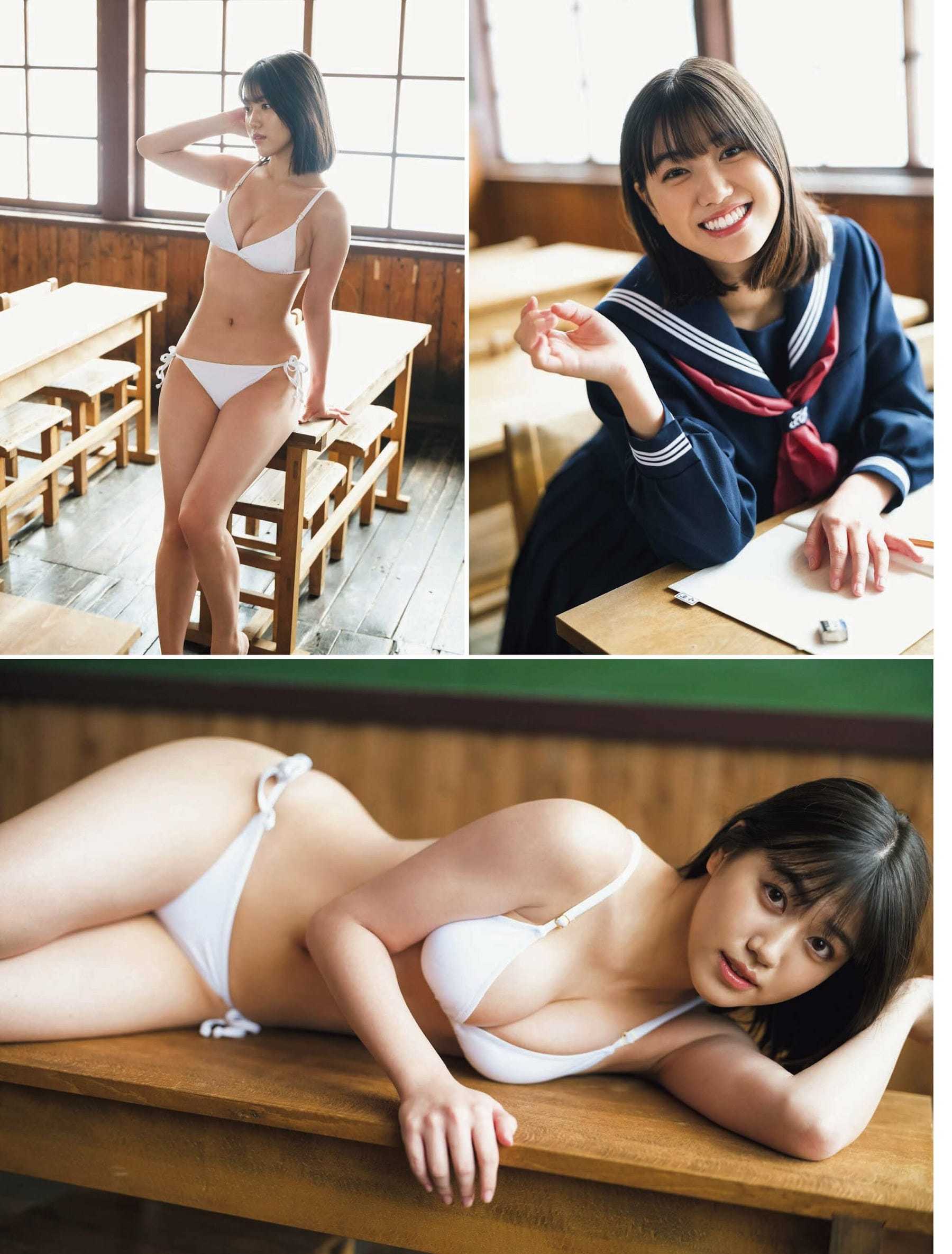 和泉芳怜 最後の制服と初のランジェリーカット 高校卒業直前に撮影 2枚目
