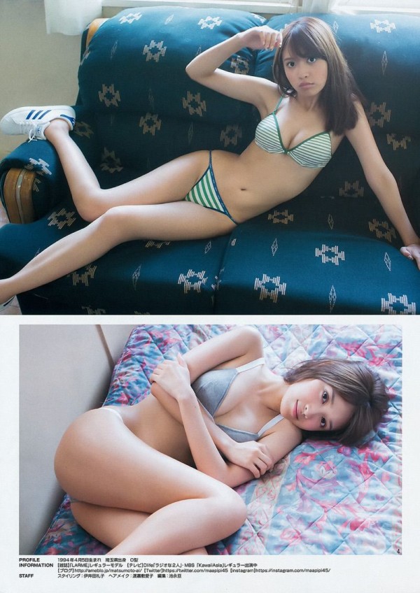松本愛性的にしか見られない水着画像 3枚目