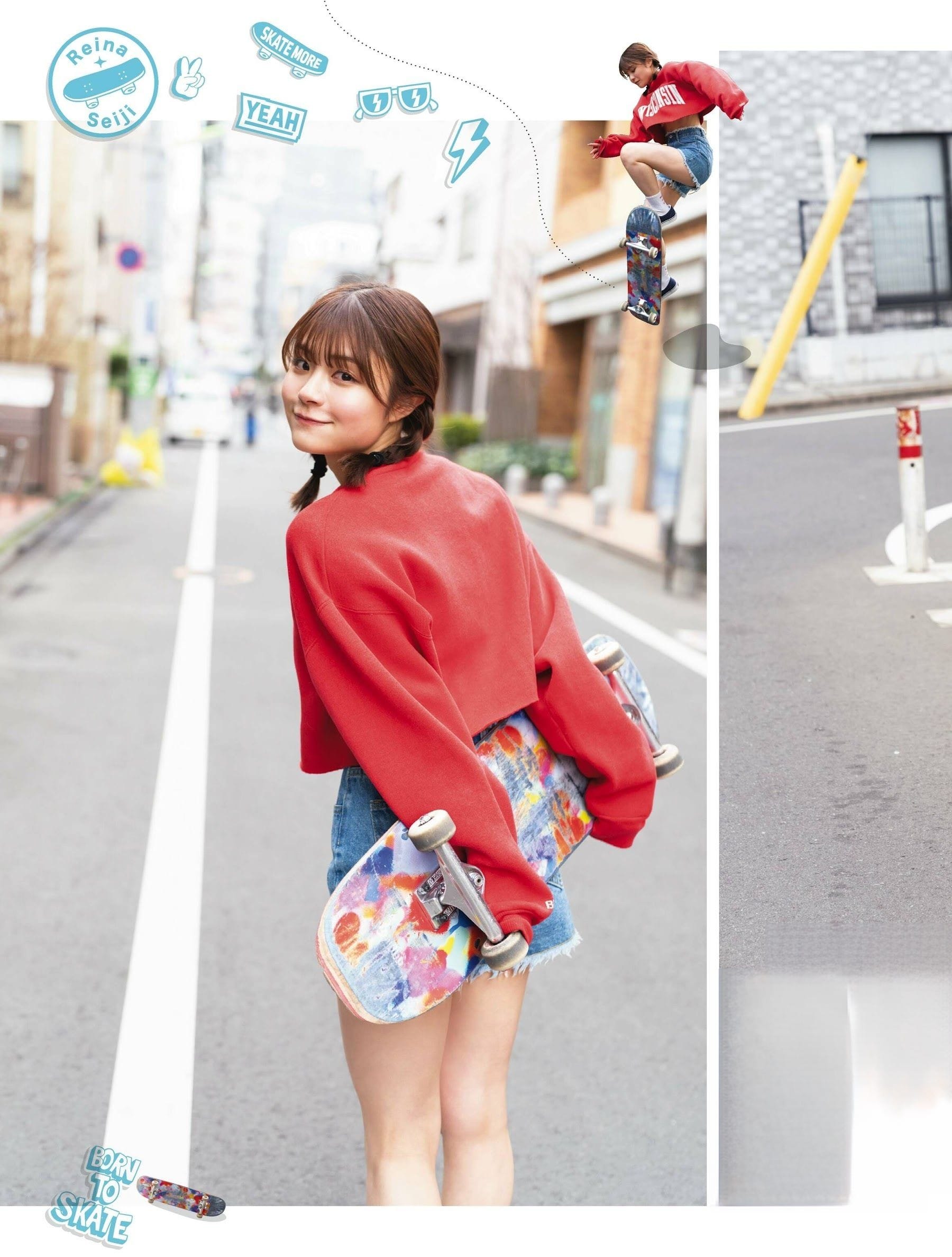 清司麗菜【水着画像グラビア画像 スケボーでNGT48をもっと広めたい! - 芸能アイドルモデル女優水着画像集 7枚目