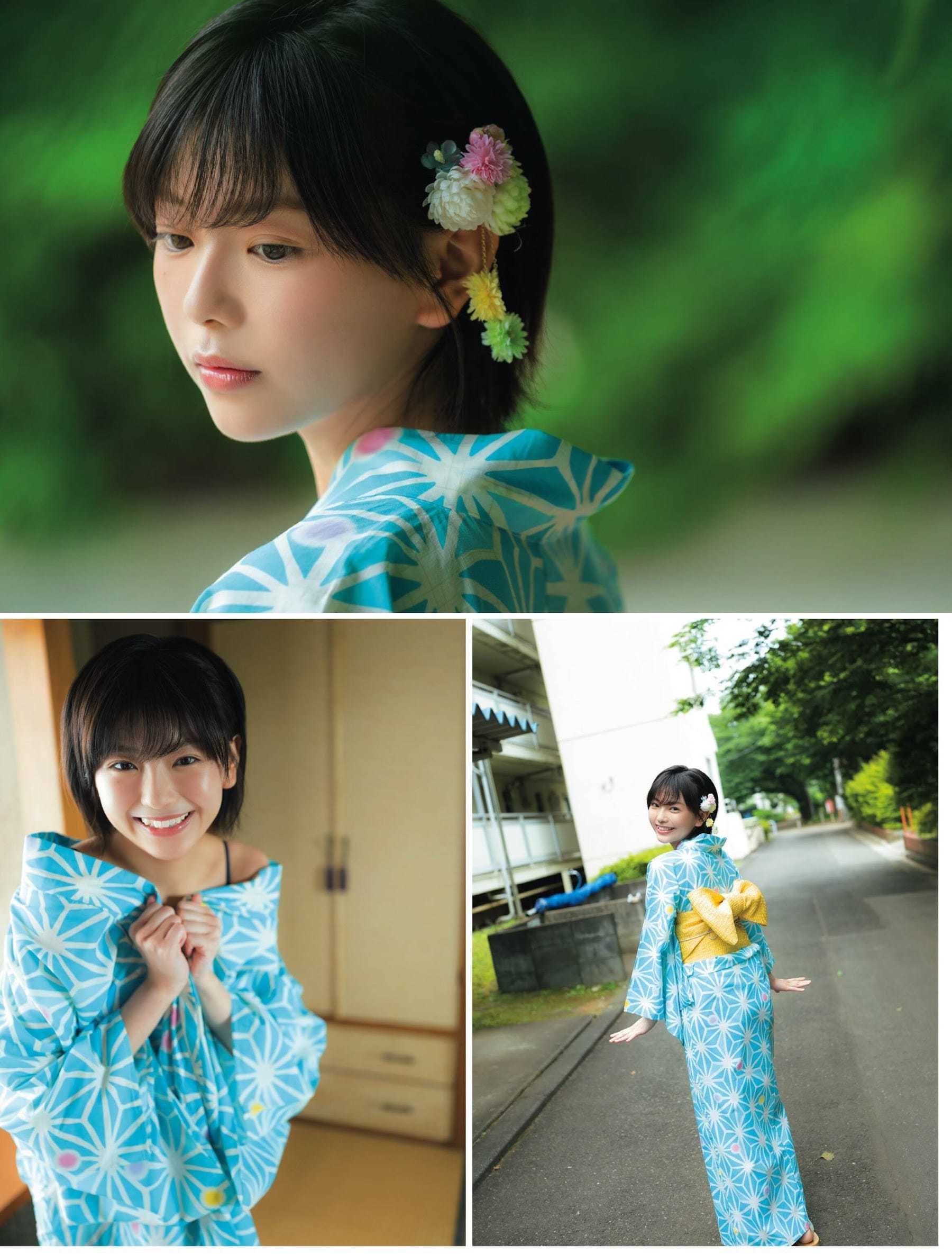大熊杏優【水着画像】ショートカットの浴衣姿に青春を思い出す。 - 芸能アイドルモデル女優水着画像集 2枚目