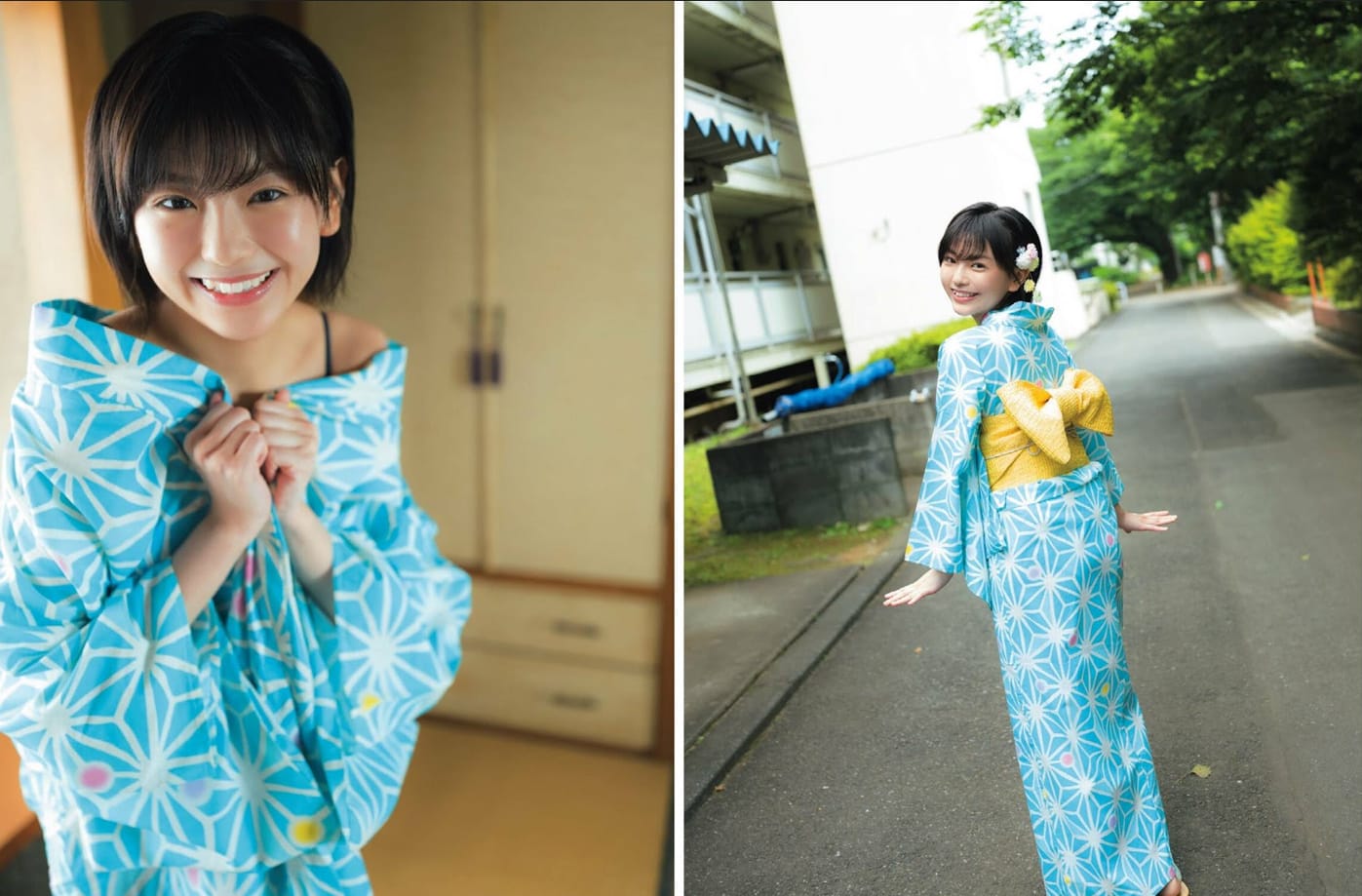 大熊杏優【水着画像】ショートカットの浴衣姿に青春を思い出す。 - 芸能アイドルモデル女優水着画像集 9枚目