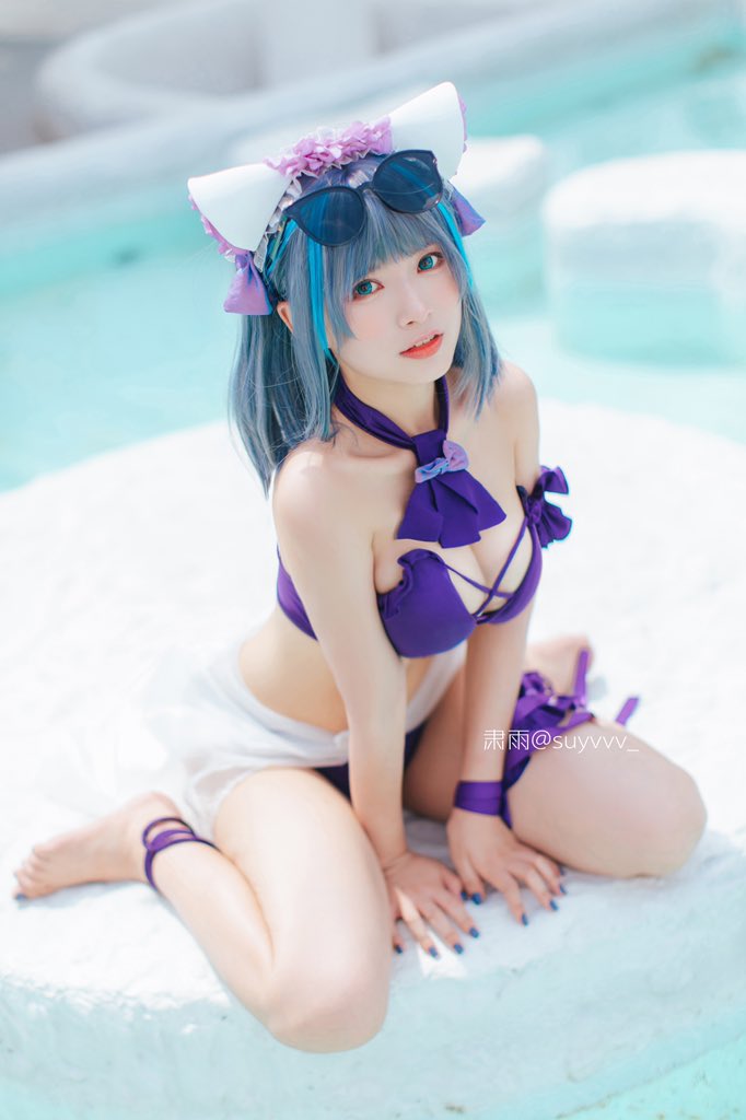 肃雨(スーユー)可愛いコスプレイヤー水着画像 18枚目