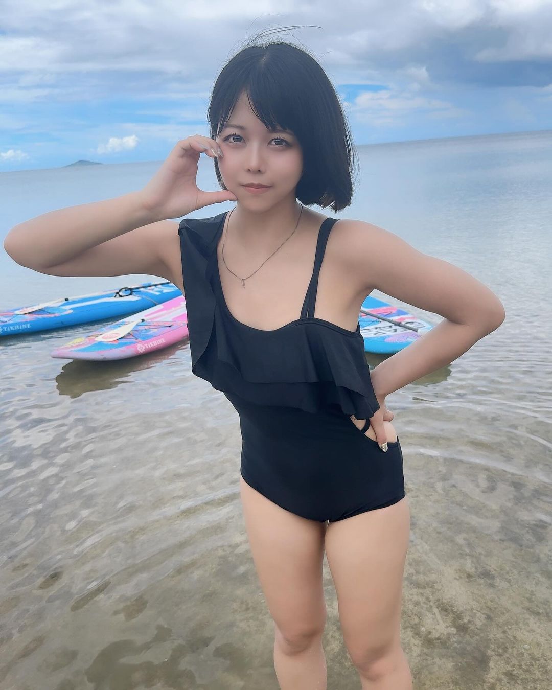 ちなぷぷ 水着グラビア画像限界酒飲み大学生TikToker 3枚目