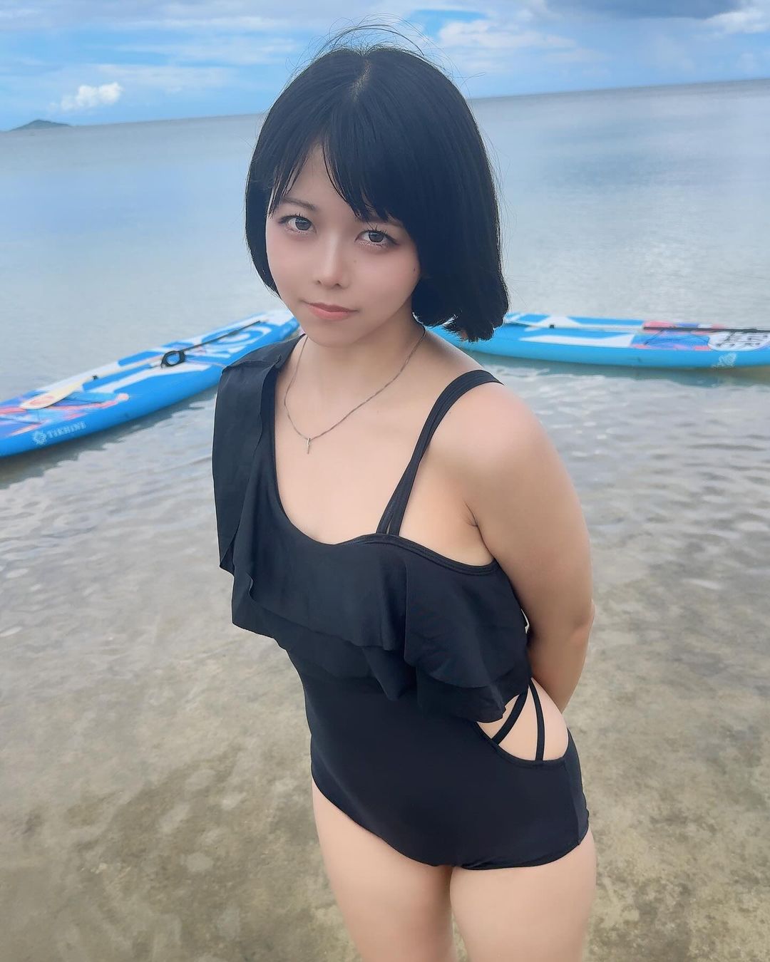 ちなぷぷ 水着グラビア画像限界酒飲み大学生TikToker 5枚目