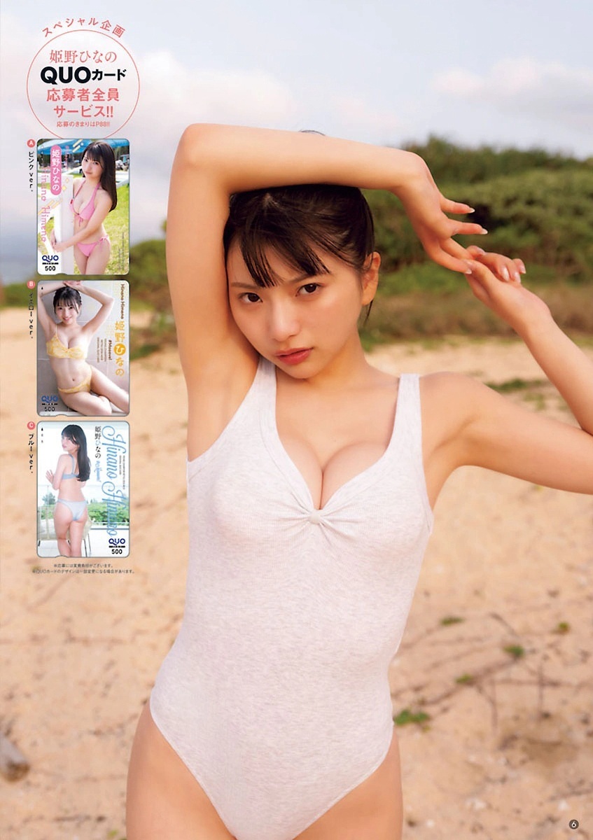 姫野ひなの. ヤングチャンピオン烈 水着グラビア画像 2枚目