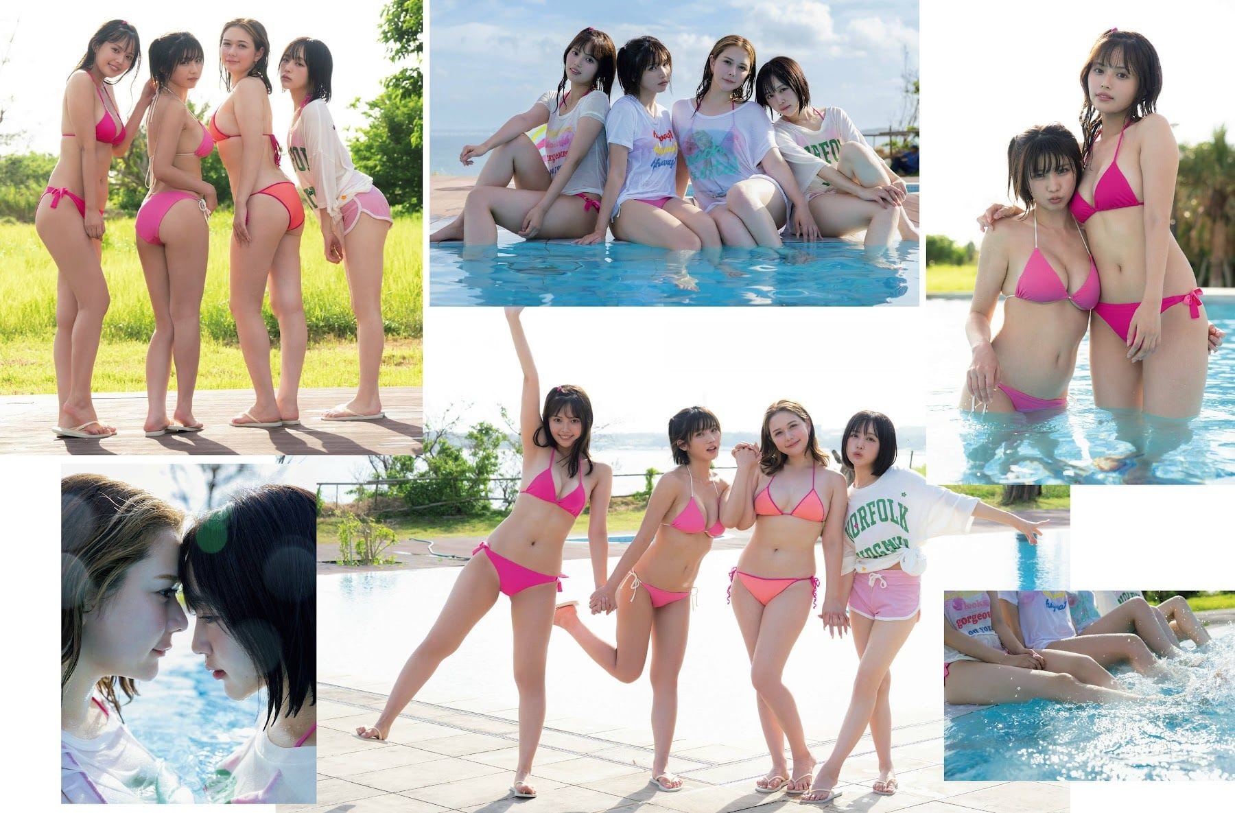 【画像あり】東京湾岸がーるず初写真集『えもなむ』発売!えなこ・なえなの等4人の沖縄水着ショット解禁 7枚目