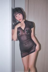 透けシャツ ブラックテープニップレス水着ビキニ Kang Inkyung 강인경